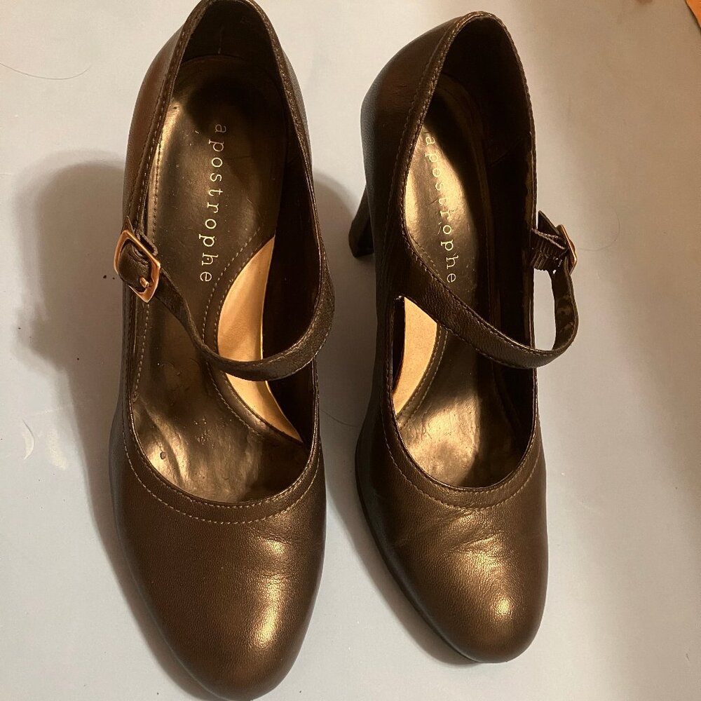 Leather Mary Jane Heels